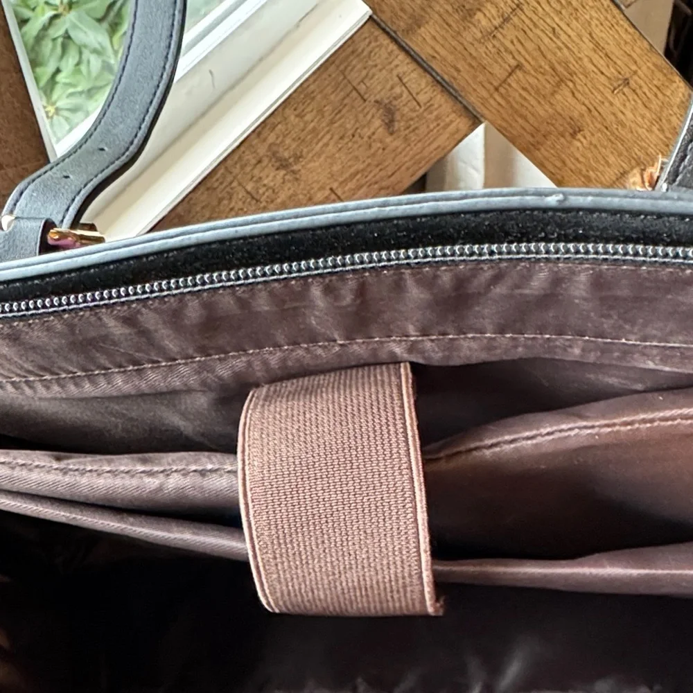 Purple and Black Laptop Bag
